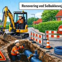 Renovering af vandledning ved Solbakkevej i Lemvig
