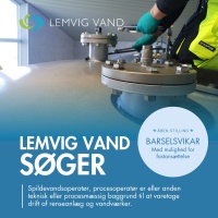 Jobopslag - Lemvig Vand søger Barselsvikar med mulighed for fastansættelse