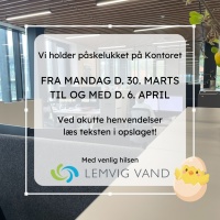Påskelukket indtil den 7. april